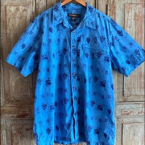 Eddie Bauer Mens XL Turtle Stingray Print